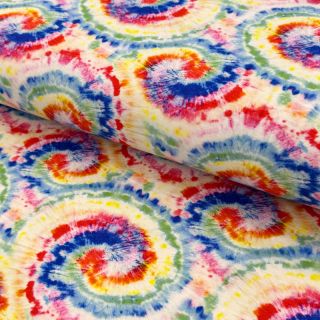 Jersey VISCOSE LYCRA HEAVY Tie dye design A digital print