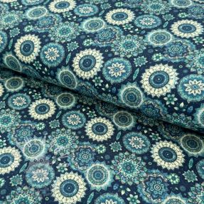 Jersey VISCOSE LYCRA HEAVY Fleur design A digital print
