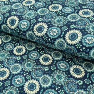 Jersey VISCOSE LYCRA HEAVY Fleur design A digital print