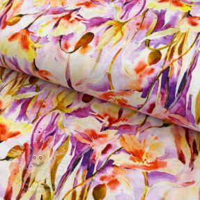 Jersey VISCOSE LYCRA HEAVY Bright botanical design C digital print