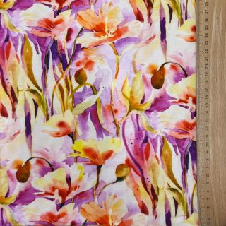 Jersey VISCOSE LYCRA HEAVY Bright botanical design C digital print