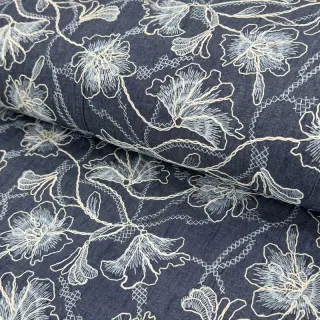 Pamutvászon JEANS EMBROIDERY Lisa design A