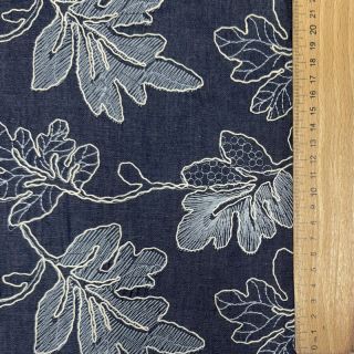 Pamutvászon JEANS EMBROIDERY Lisa design B