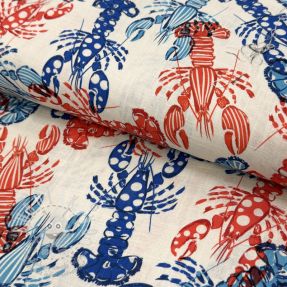 Viszkóz lenvászonnal Lobster digital print