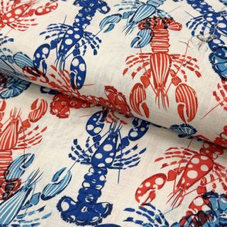Viszkóz lenvászonnal Lobster digital print