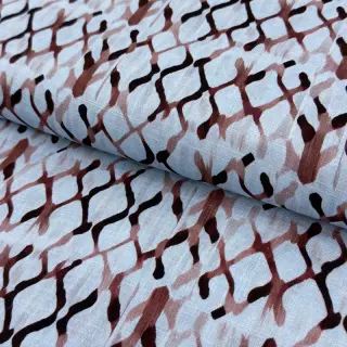 Viszkóz lenvászonnal Ivy Diamonds design A digital print