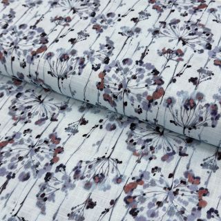 Viszkóz lenvászonnal Agapanthus design B digital print