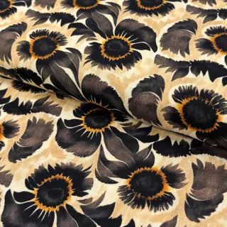Viszkóz lenvászonnal Sunlower design A digital print