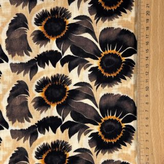 Viszkóz lenvászonnal Sunlower design A digital print