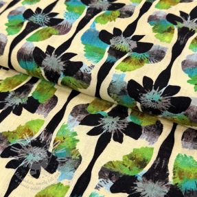 Viszkóz lenvászonnal Artificial flower design A digital print