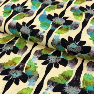 Viszkóz lenvászonnal Artificial flower design A digital print
