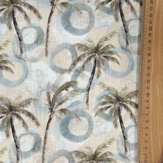 Viszkóz lenvászonnal Palm tree digital print