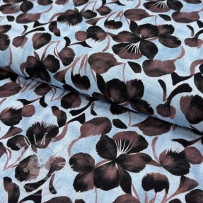 Viszkóz lenvászonnal Lotus design A digital print