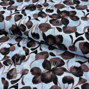 Viszkóz lenvászonnal Lotus design A digital print