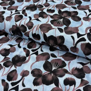 Viszkóz lenvászonnal Lotus design A digital print