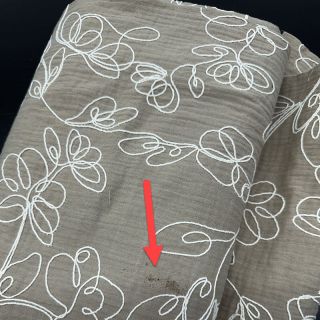Dupla géz/muszlin EMBROIDERY Climbing flowers beige II.osztály
