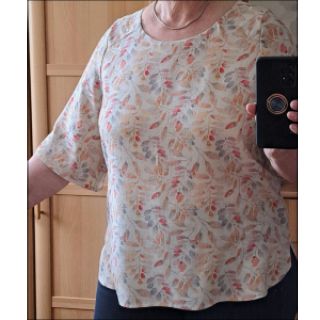 Viszkóz lenvászonnal Natural Lin Lissy pink digital print