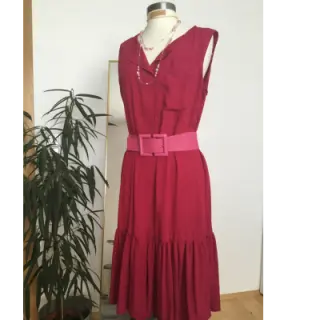 Popelín pamut anyag cerise