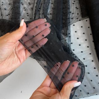Tüll TÜTÜ STRETCH Dot black