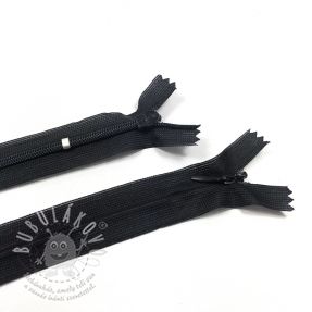 Cipzár 25 cm rejtett nem bontható black