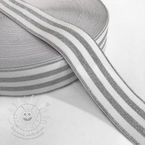 Sima gumi 4 cm LUREX SILVER off white