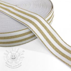 Sima gumi 4 cm LUREX GOLD off white