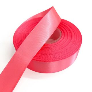 Kétoldalas szatén szalag 25 mm neon pink
