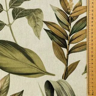 Dekorációs anyag premium Linenlook Botanic Bold Leaf digital print