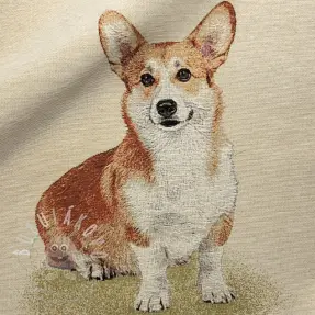 Dekorációs anyag GOBELIN PREMIUM Sitting Corgi Dog PANEL