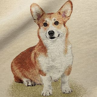 Dekorációs anyag GOBELIN PREMIUM Sitting Corgi Dog PANEL