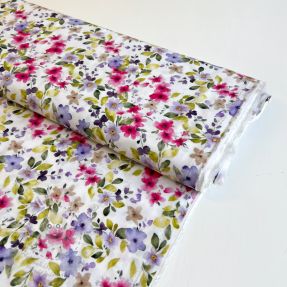 Viszkóz RADIANCE Flower Uma white digital print