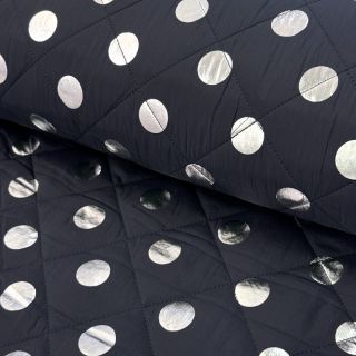 Steppelt anyag FOIL Dot navy