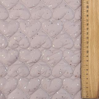 Steppelt anyag FOIL Hearts dark powder