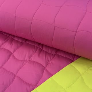 Steppelt anyag Graphic square pink lime