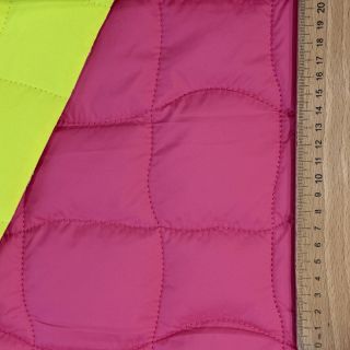 Steppelt anyag Graphic square pink lime