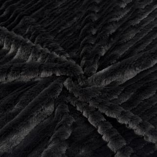 Műszőrme Stripes anthracite