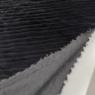 Műszőrme Stripes anthracite