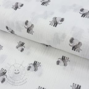 Dupla géz/muszlin Animals design A digital print ORGANIC