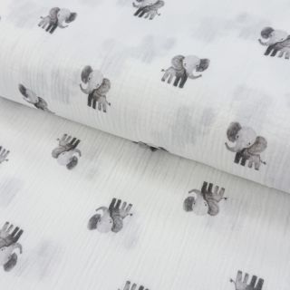Dupla géz/muszlin Animals design A digital print ORGANIC