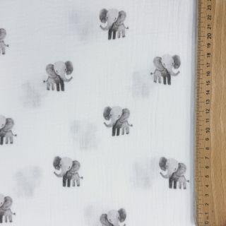 Dupla géz/muszlin Animals design A digital print ORGANIC