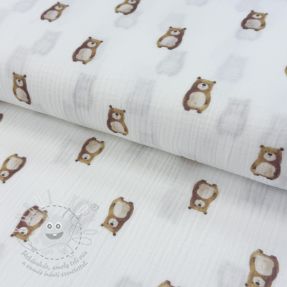 Dupla géz/muszlin Animals design B digital print ORGANIC