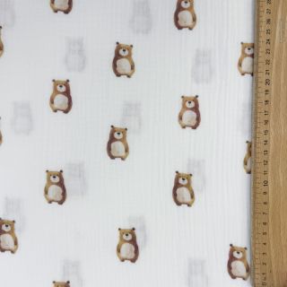 Dupla géz/muszlin Animals design B digital print ORGANIC