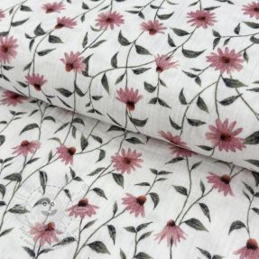 Dupla géz/muszlin Flowers Simone digital print ORGANIC