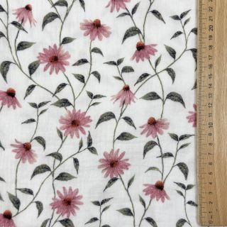 Dupla géz/muszlin Flowers Simone digital print ORGANIC