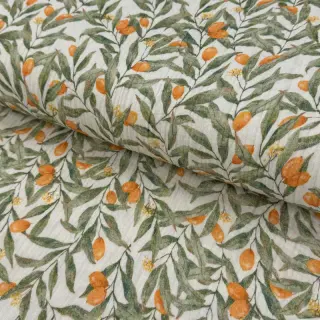Dupla géz/muszlin Leaves off white digital print