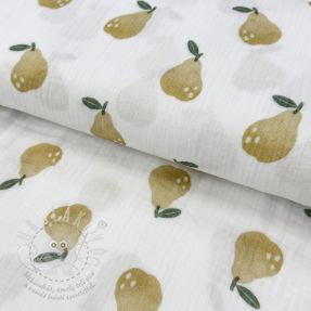 Dupla géz/muszlin Pears design B digital print