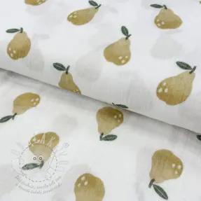 Dupla géz/muszlin Pears design B digital print