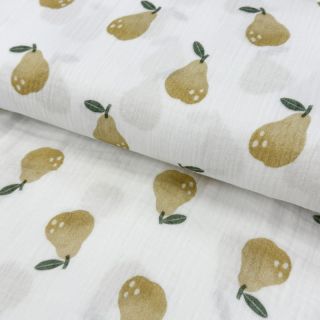 Dupla géz/muszlin Pears design B digital print