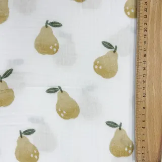 Dupla géz/muszlin Pears design B digital print