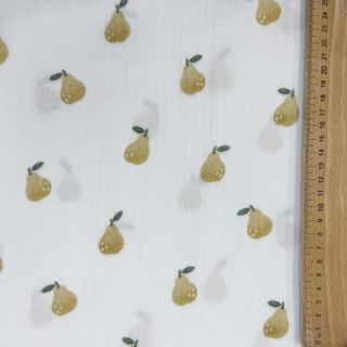 Dupla géz/muszlin Pears design A digital print